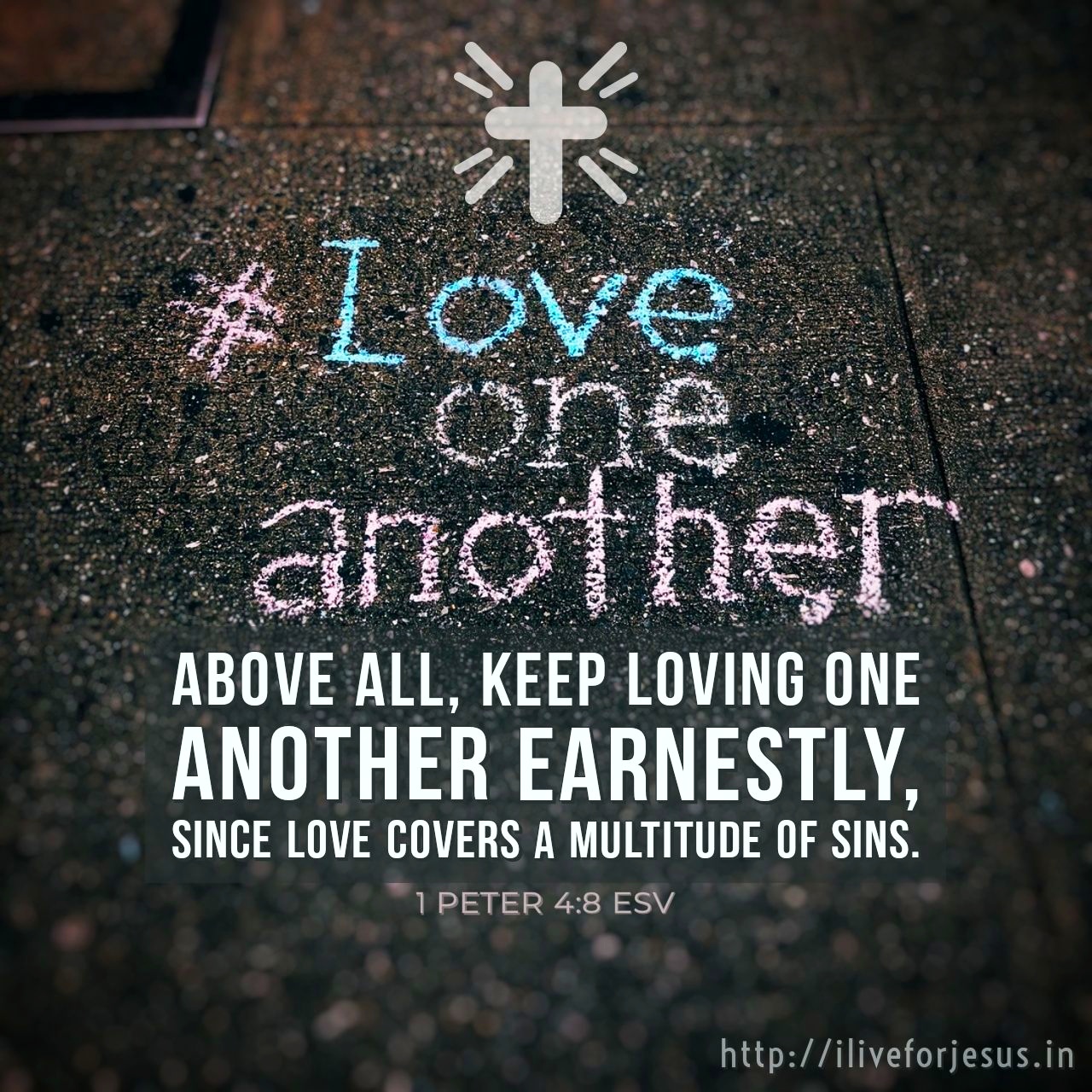Above all, keep loving one another earnestly, since love covers a multitude of sins. 1 Peter 4:8 ESV