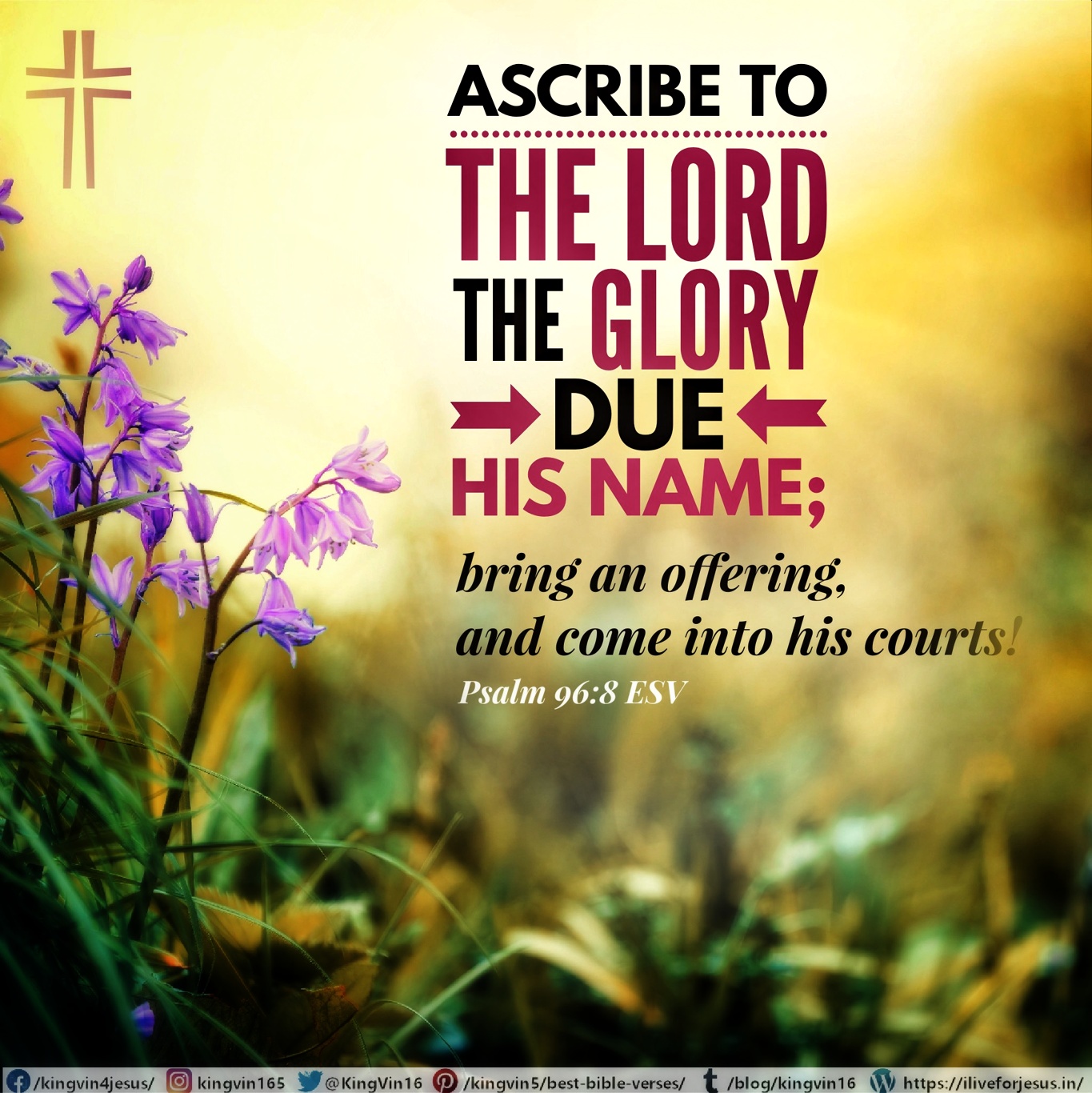 Ascribe To The Lord I Live For Jesus