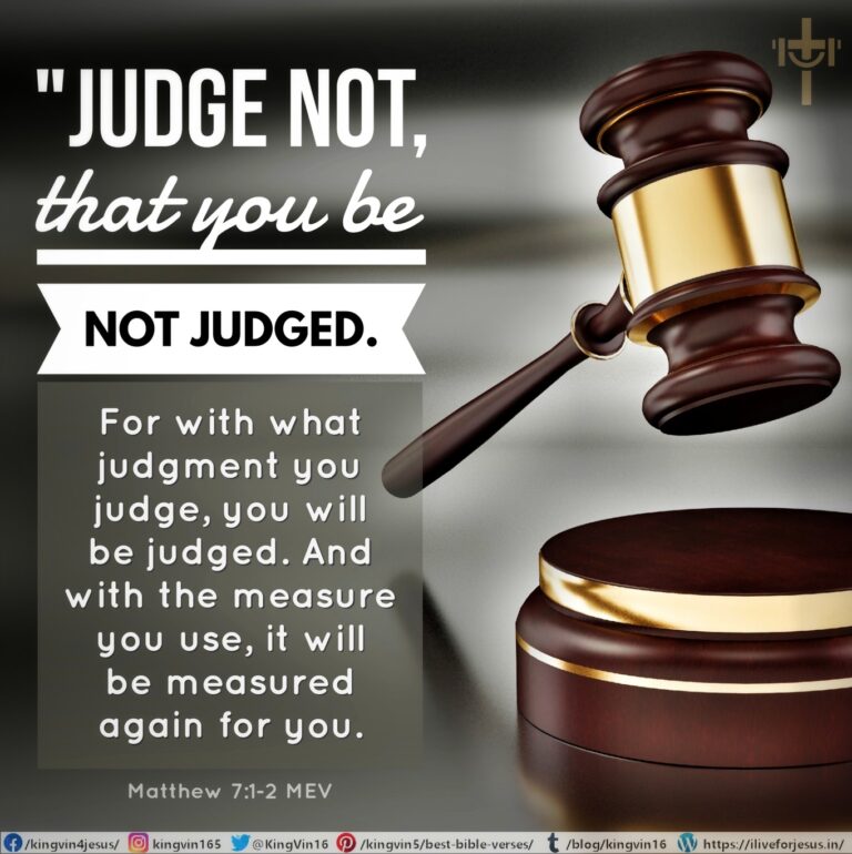 Judge Not – I Live For JESUS